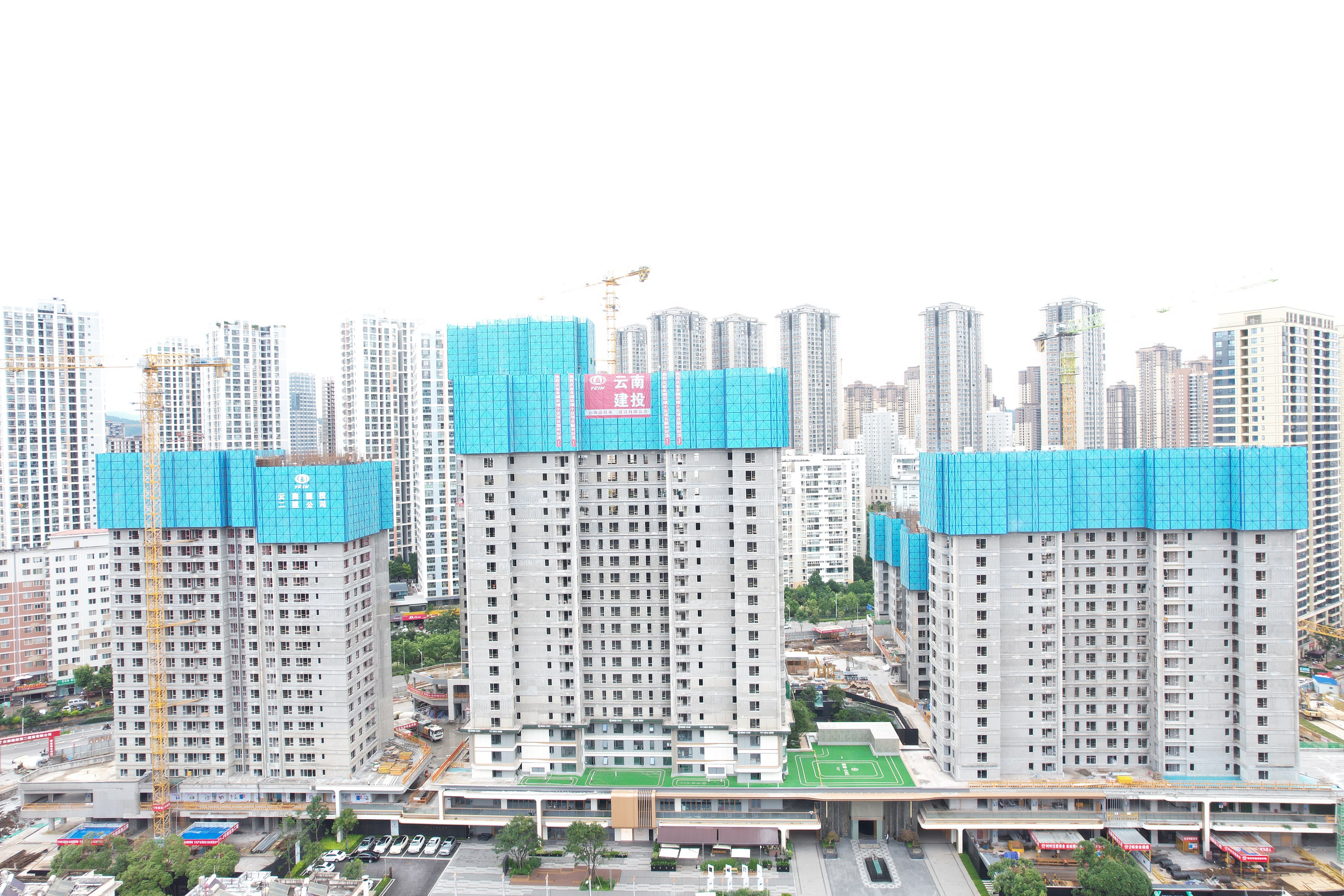 凝心聚力筑精品！金樾玖璋小區(qū)建設(shè)項目首棟封頂